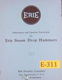 Erie-Erie Steam Drop Hammers, Operations Maintenance and Parts Manual 1947-General-01
